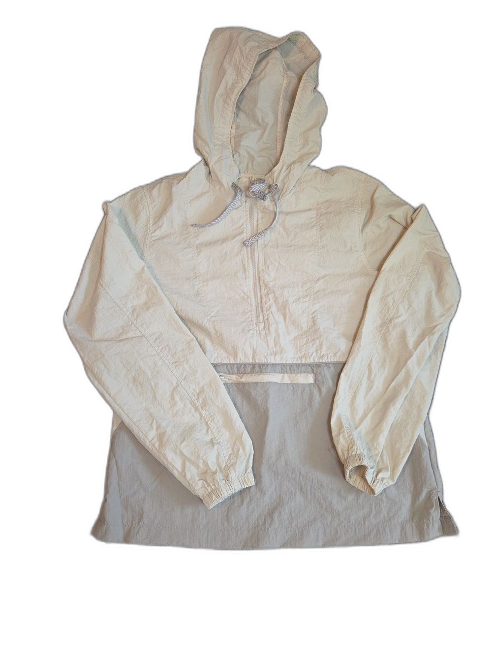 Thread & Supply Cream and Gray Hooded Utility Anorak